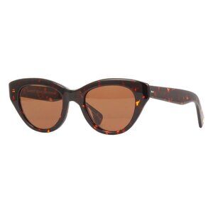 New GARRETT LEIGHT Dottie Havana Cat Eye 2111 CAVT/SFO Sunglasses Women
